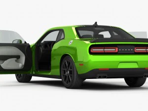 dodge challenger r-t shaker 2015 detailed interior 3D Model