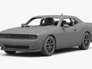 dodge challenger r-t shaker 2015 detailed interior 3D Model