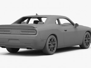 dodge challenger r-t shaker 2015 detailed interior 3D Model