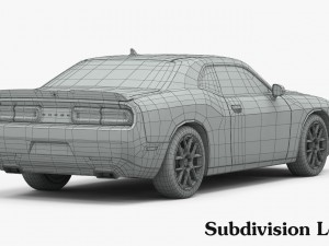 dodge challenger r-t shaker 2015 detailed interior Model 3D