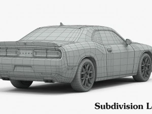 dodge challenger r-t shaker 2015 detailed interior 3D Model