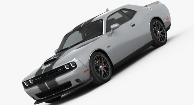 dodge challenger srt 392 2016 detailed interior 3D Модель .c4d .max .obj .3ds .fbx .stl .blend 