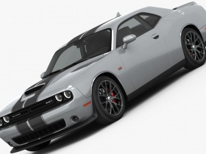 dodge challenger srt 392 2016 detailed interior 3D Model