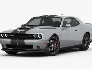 dodge challenger srt 392 2016 detailed interior 3D Модель