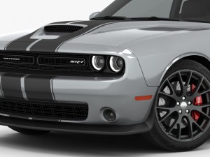 dodge challenger srt 392 2016 detailed interior 3D Модель