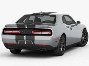 dodge challenger srt 392 2016 detailed interior 3D Модель