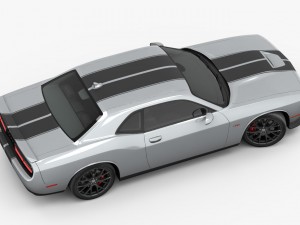 dodge challenger srt 392 2016 detailed interior 3D Модель