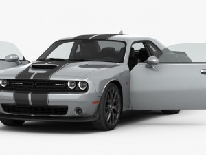 dodge challenger srt 392 2016 detailed interior 3D Модель