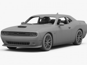 dodge challenger srt 392 2016 detailed interior 3D Модель