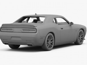 dodge challenger srt 392 2016 detailed interior 3D Модель