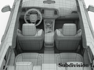 dodge challenger srt 392 2016 detailed interior 3D Модель