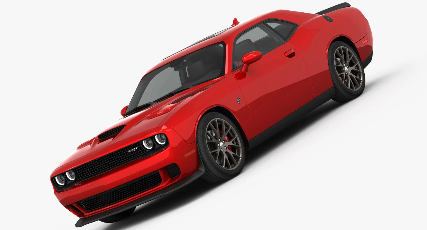 dodge challenger srt hellcat 2016 detailed interior 3D Model .c4d .max .obj .3ds .fbx .stl .blend
