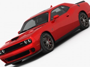 dodge challenger srt hellcat 2016 detailed interior 3Dモデル