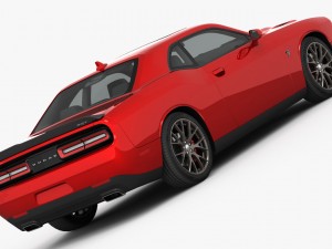 dodge challenger srt hellcat 2016 detailed interior Modèle 3D