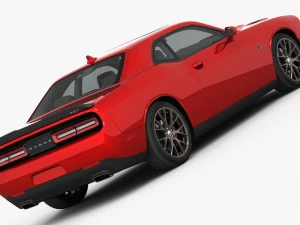 dodge challenger srt hellcat 2016 detailed interior 3D Model