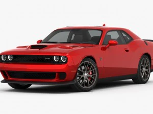 dodge challenger srt hellcat 2016 detailed interior 3D Model