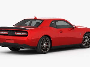 dodge challenger srt hellcat 2016 detailed interior Modèle 3D