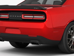 dodge challenger srt hellcat 2016 detailed interior Modèle 3D