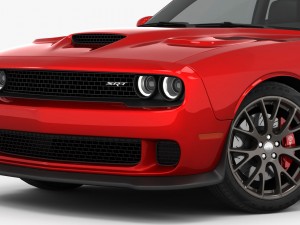 dodge challenger srt hellcat 2016 detailed interior Modèle 3D