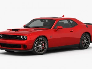 dodge challenger srt hellcat 2016 detailed interior 3D Model