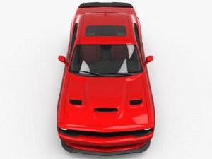 dodge challenger srt hellcat 2016 detailed interior Modèle 3D