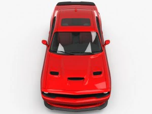 dodge challenger srt hellcat 2016 detailed interior 3D Model