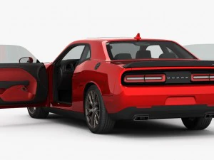 dodge challenger srt hellcat 2016 detailed interior 3D Model