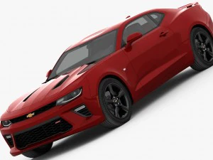chevrolet camaro ss 2016 detaylı iç mekan 3D Model