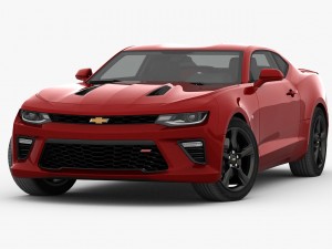 chevrolet camaro ss 2016 detailed interior 3D 모델