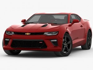 chevrolet camaro ss 2016 detailed interior 3D Model