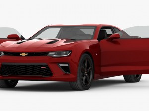 chevrolet camaro ss 2016 detailed interior 3D 모델