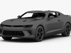 chevrolet camaro ss 2016 detailed interior 3D Model