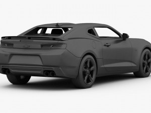 chevrolet camaro ss 2016 detailed interior 3D 모델