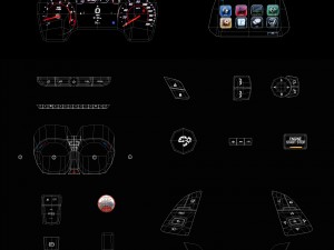 chevrolet camaro ss 2016 detailed interior 3D 모델