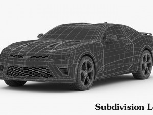 chevrolet camaro ss 2016 detailed interior 3D 모델