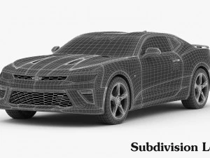 chevrolet camaro ss 2016 detailed interior 3D Model