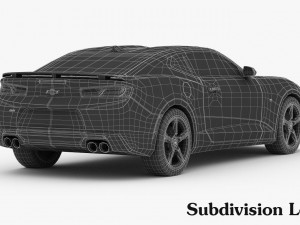 chevrolet camaro ss 2016 detailed interior 3D 모델