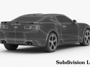 chevrolet camaro ss 2016 detailed interior 3D 모델