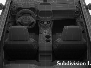chevrolet camaro ss 2016 detailed interior 3D 모델