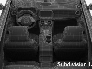 chevrolet camaro ss 2016 detailed interior 3D 모델