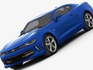 chevrolet camaro rs 2016 interior detalhado Modelo 3D
