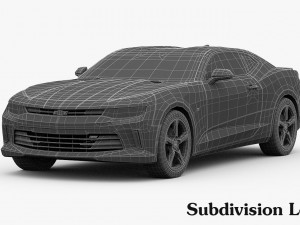 chevrolet camaro rs 2016 detailed interior 3D Модель