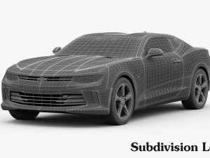 chevrolet camaro rs 2016 detailed interior 3D Модель