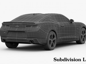 chevrolet camaro rs 2016 detailed interior 3D Модель