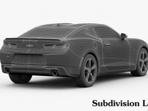 chevrolet camaro rs 2016 detailed interior 3D Модель