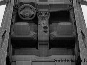 chevrolet camaro rs 2016 detailed interior 3D Модель