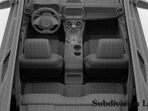 chevrolet camaro rs 2016 detailed interior 3D Модель