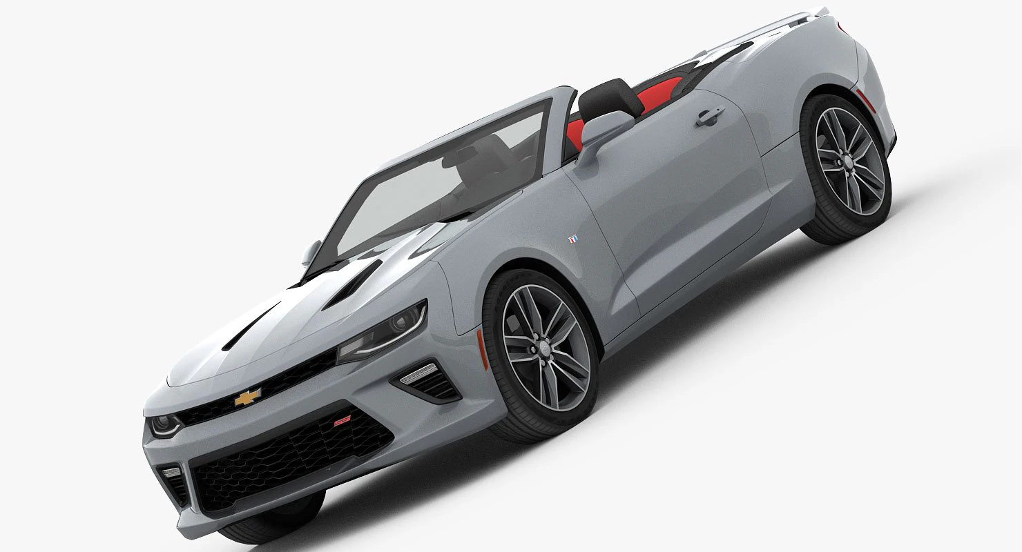 chevrolet camaro ss convertible 2016 detailed interior 3D Model .c4d .max .obj .3ds .fbx .stl .blend