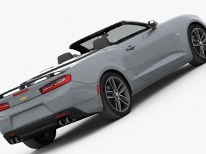 chevrolet camaro ss convertible 2016 detailed interior 3D Model