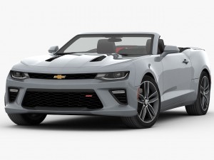 chevrolet camaro ss convertible 2016 detailed interior 3D Модель